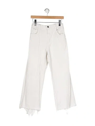 Pre-owned Rachel Comey High-rise Wide Leg Jeans In White