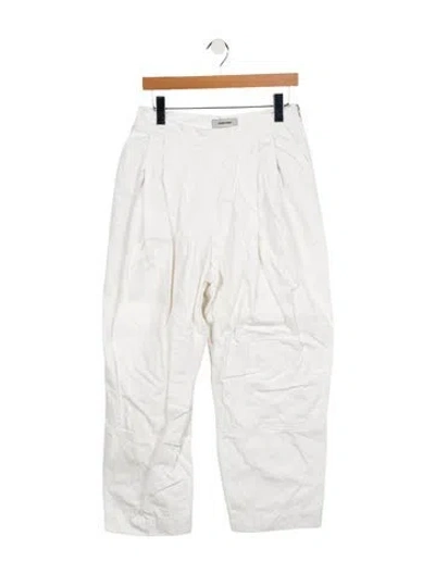 Pre-owned Rachel Comey High-rise Wide Leg Jeans In White