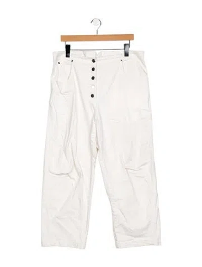 Pre-owned Rachel Comey High-rise Wide Leg Jeans In White