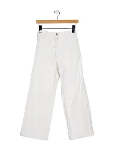 Pre-owned Rachel Comey High-rise Wide Leg Jeans In White