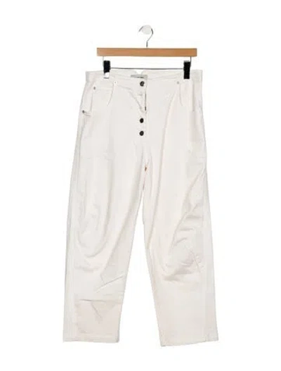 Pre-owned Rachel Comey High-rise Wide Leg Jeans In White