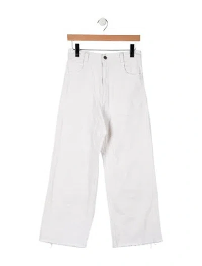 Pre-owned Rachel Comey High-rise Wide Leg Jeans In White