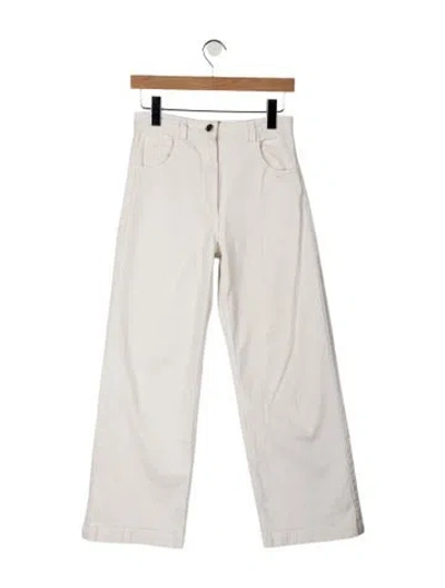 Pre-owned Rachel Comey High-rise Wide Leg Jeans In White
