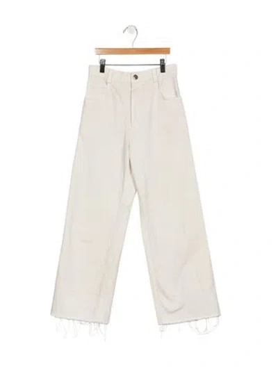 Pre-owned Rachel Comey High-rise Wide Leg Jeans In White