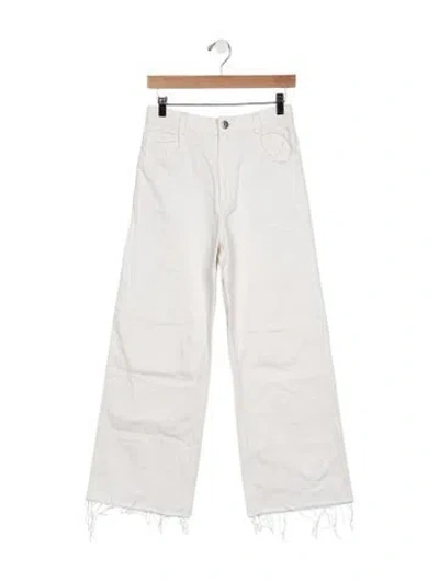 Pre-owned Rachel Comey High-rise Wide Leg Jeans In White