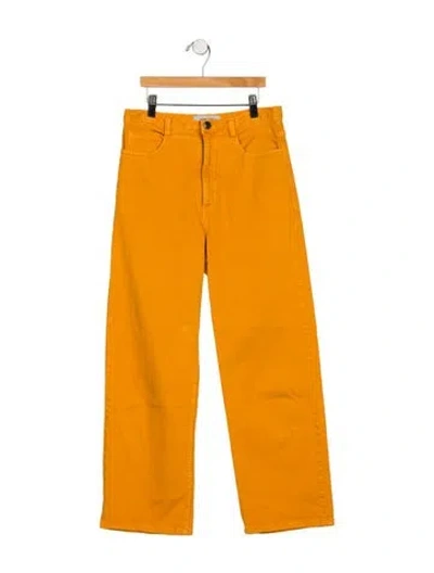Pre-owned Rachel Comey High-rise Wide Leg Jeans In Yellow