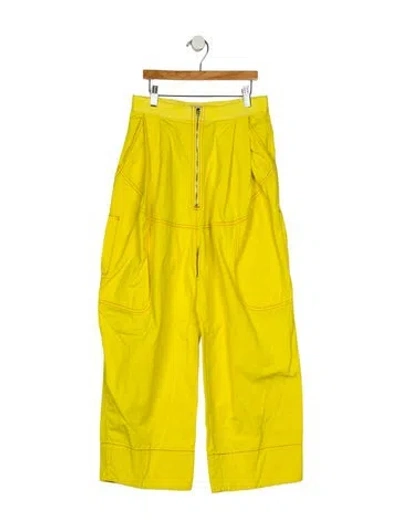 Pre-owned Rachel Comey High-rise Wide Leg Jeans In Yellow