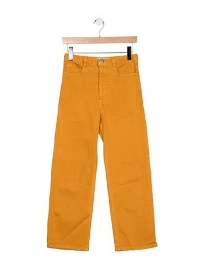Pre-owned Rachel Comey High-rise Wide Leg Jeans In Yellow