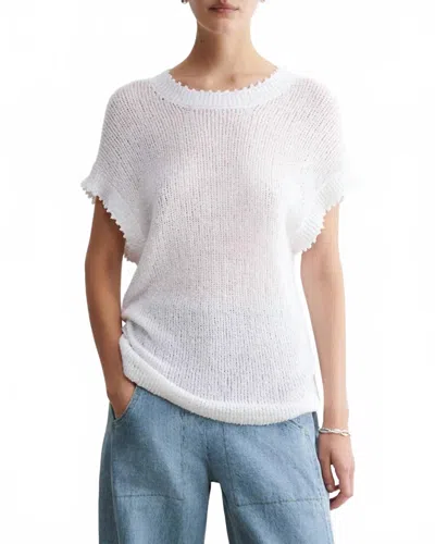 Rachel Comey Julie Short Sleeve Top In White