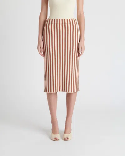 Rachel Comey Kasey Skirt In Brown/cream
