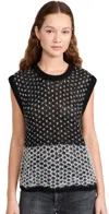 RACHEL COMEY KIURU VEST BLACK MULTI