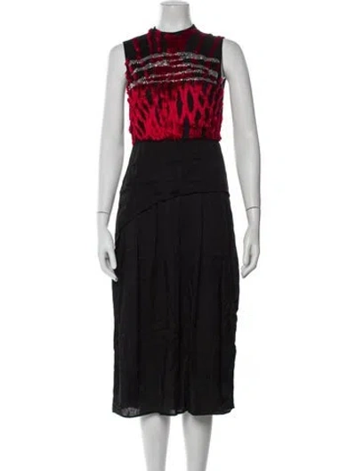 Pre-owned Rachel Comey Lace Pattern Long Dress In Black