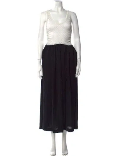 Pre-owned Rachel Comey Lace Pattern Long Dress In Black