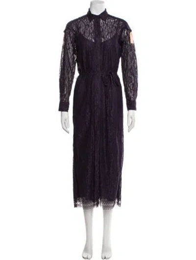Pre-owned Rachel Comey Lace Pattern Long Dress W/ Tags In Purple