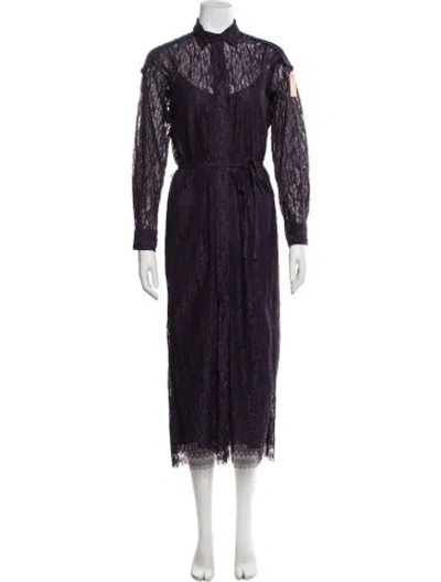 Pre-owned Rachel Comey Lace Pattern Long Dress W/ Tags In Purple