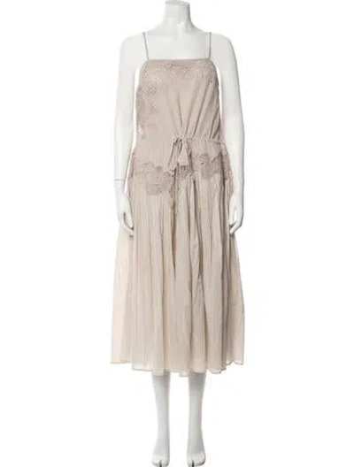 Pre-owned Rachel Comey Lace Pattern Midi Length Dress W/ Tags In Neutral