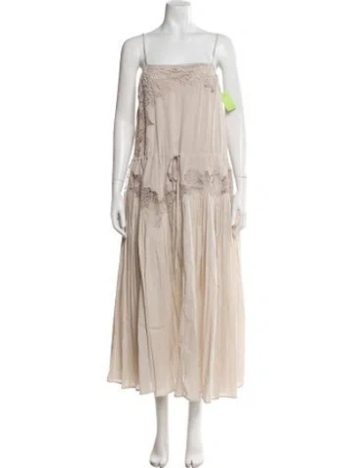 Pre-owned Rachel Comey Lace Pattern Midi Length Dress W/ Tags In Neutral
