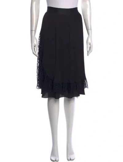 Pre-owned Rachel Comey Lace Pattern Midi Length Skirt In Black