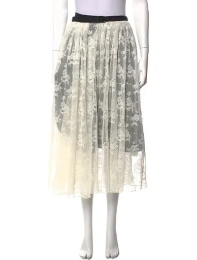 Pre-owned Rachel Comey Lace Pattern Midi Length Skirt In Neutrals