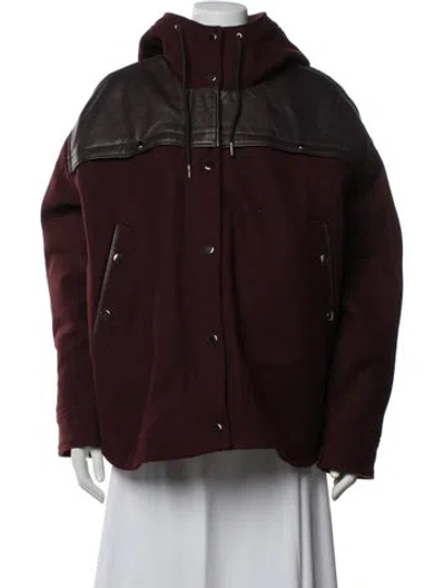 Pre-owned Rachel Comey Lambskin Coat In Burgundy