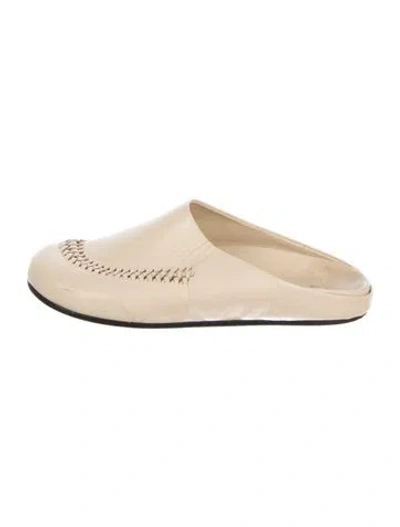 Pre-owned Rachel Comey Leather Braided Accents Mules In Neutral