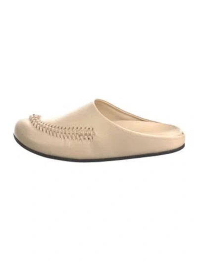 Pre-owned Rachel Comey Leather Braided Accents Mules In Neutral