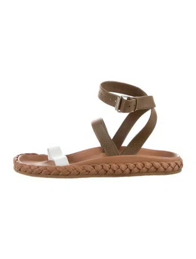 Pre-owned Rachel Comey Leather Braided Accents Sandals In Neutral