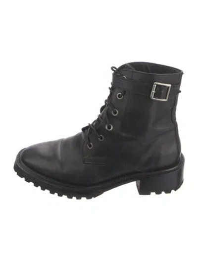 Pre-owned Rachel Comey Leather Combat Boots In Black