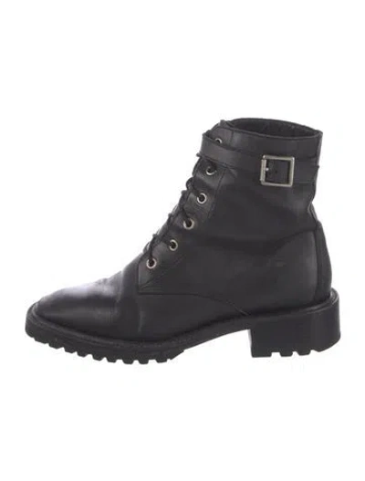 Pre-owned Rachel Comey Leather Combat Boots In Black