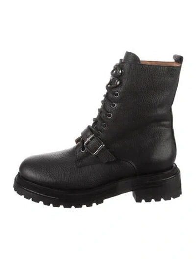 Pre-owned Rachel Comey Leather Combat Boots In Black