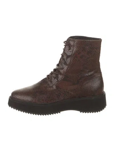 Pre-owned Rachel Comey Leather Combat Boots In Brown