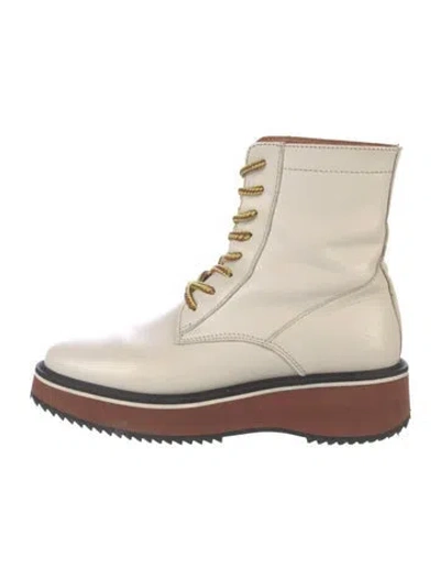 Pre-owned Rachel Comey Leather Combat Boots In White