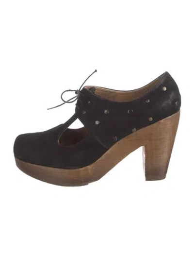 Pre-owned Rachel Comey Leather Cutout Accent Pumps In Black