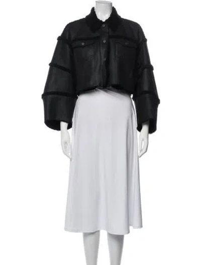 Pre-owned Rachel Comey Leather Denim Jacket In Black