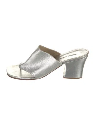 Pre-owned Rachel Comey Leather Flip Flops In Silver