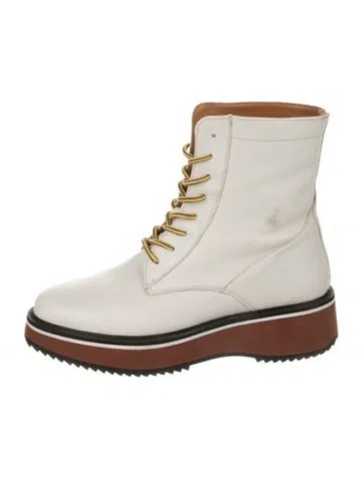 Pre-owned Rachel Comey Leather Lace-up Boots In White