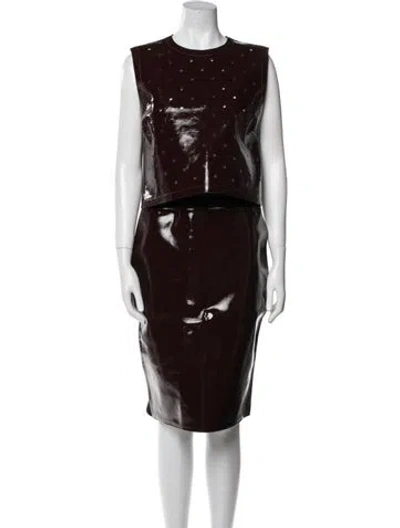 Pre-owned Rachel Comey Leather Lasercut Accents Skirt Set In Multi
