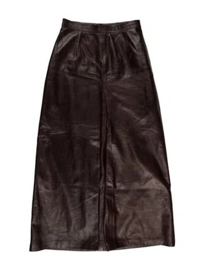 Pre-owned Rachel Comey Leather Long Skirt In Brown