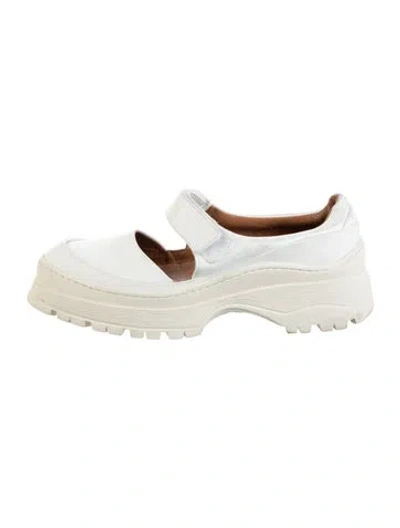 Pre-owned Rachel Comey Leather Mary Jane Flats In White
