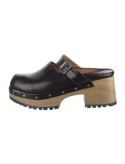 Pre-owned Rachel Comey Leather Mules In Black