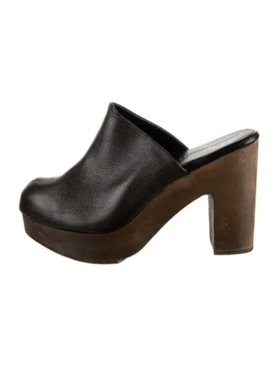 Pre-owned Rachel Comey Leather Mules In Black