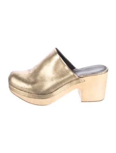Pre-owned Rachel Comey Leather Mules In Gold
