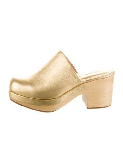 Pre-owned Rachel Comey Leather Mules In Gold