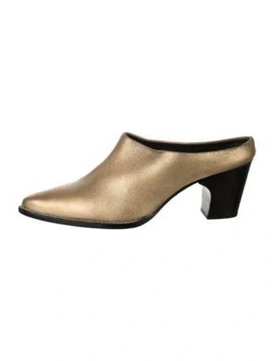 Pre-owned Rachel Comey Leather Mules In Gold