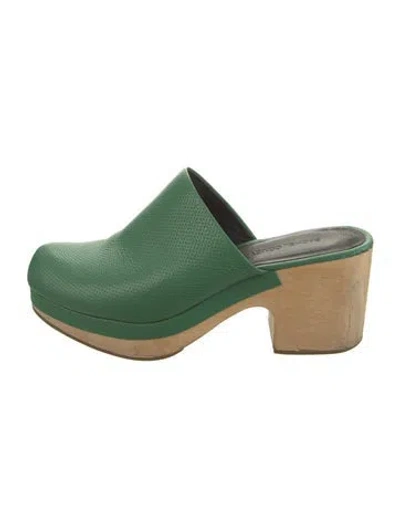 Pre-owned Rachel Comey Leather Mules In Green