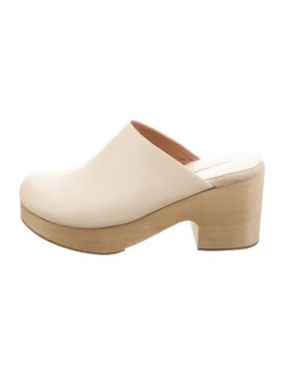 Pre-owned Rachel Comey Leather Mules In Neutral