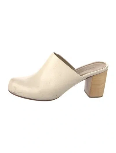 Pre-owned Rachel Comey Leather Mules In Neutrals/white