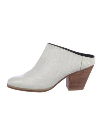 Pre-owned Rachel Comey Leather Mules In White