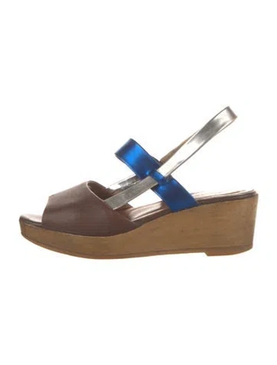 Pre-owned Rachel Comey Leather Sandals In Blue/brown/silver