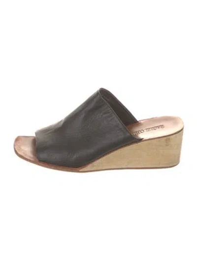 Pre-owned Rachel Comey Leather Slides In Black